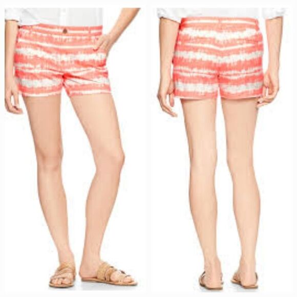 ☔️🔺️Gap Neon Sunkissed Tye Dye Khaki Shorts Size 8 - Picture 2 of 11